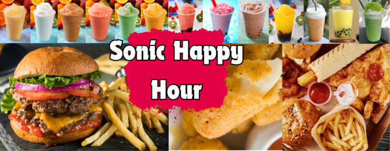 Sonic Happy Hour Menu