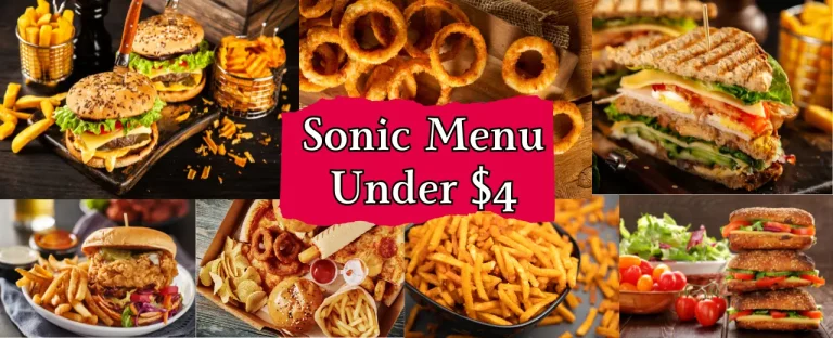 Sonic Menu Under $4