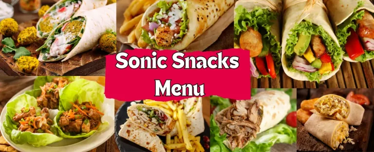 Sonic Soft Drinks Menu