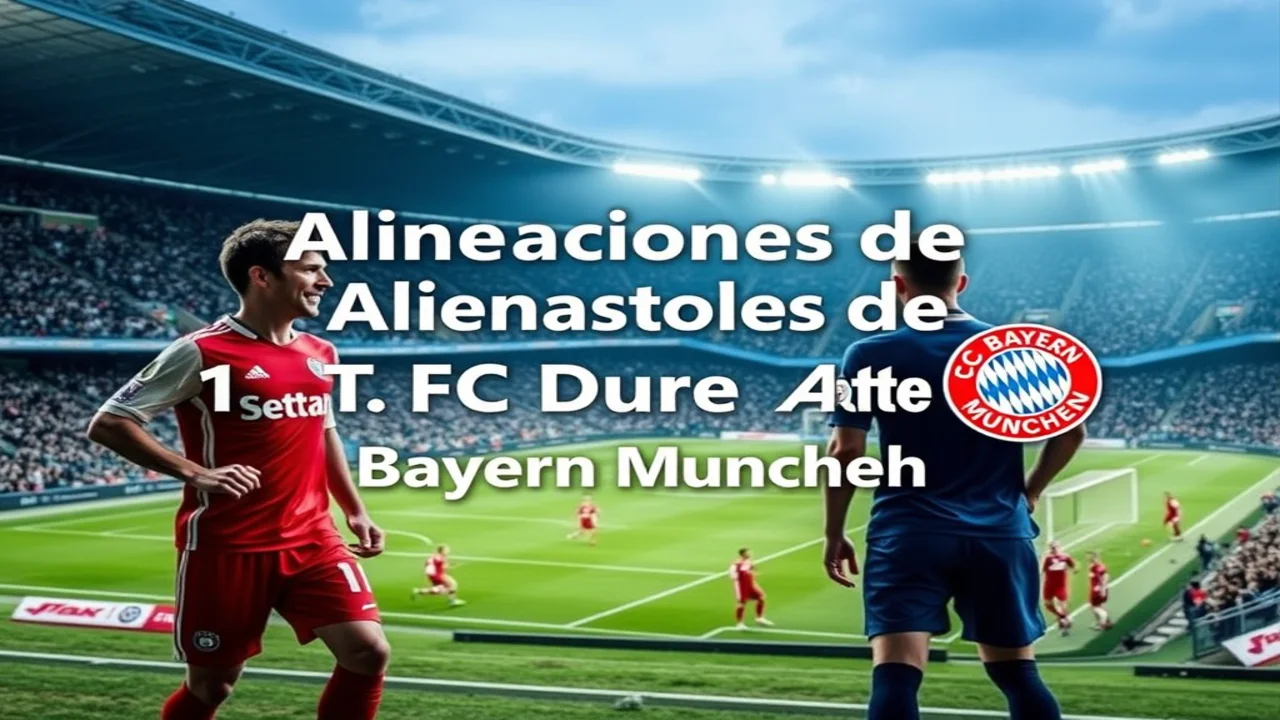 Alineaciones de 1. FC Düren Contra Bayern Munich