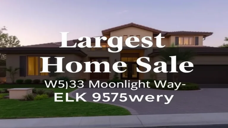 Largest Home Sale W5233 Moonlight Way ELK Grove 95758