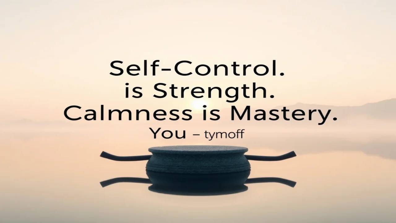 Self-Control is Strength. Calmness is Mastery. You - Tymoff