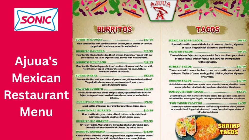 Ajuua's Mexican Restaurant Menu: Complete Guide to Dishes, Prices, Locations, and More 2 Ajuua's Mexican Restaurant Menu