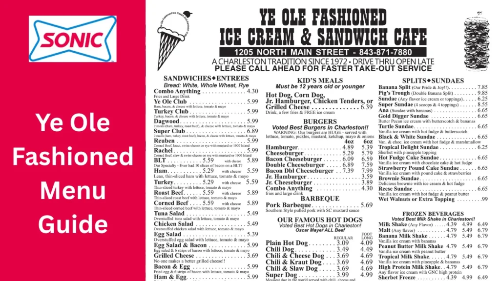 Ye Ole Fashioned Menu Guide: Dishes, Prices, Locations, Hours & More 1 Ye Ole Fashioned Menu Guide